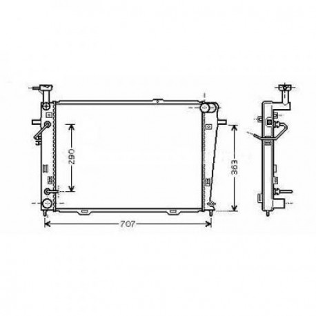 Radiateur refroidissement du moteur Kia Sportage 04-08