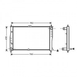  Radiateur Eau CARNIVAL. 2.9TDi 16V.boîte man..+/-AC 
