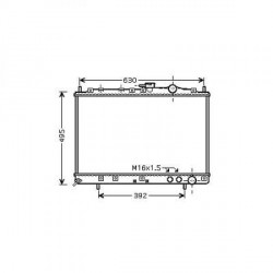 Radiateur refroidissement du moteur Kia Joice apres 1999