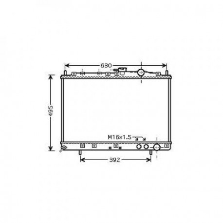 Radiateur refroidissement du moteur Kia Joice apres 1999