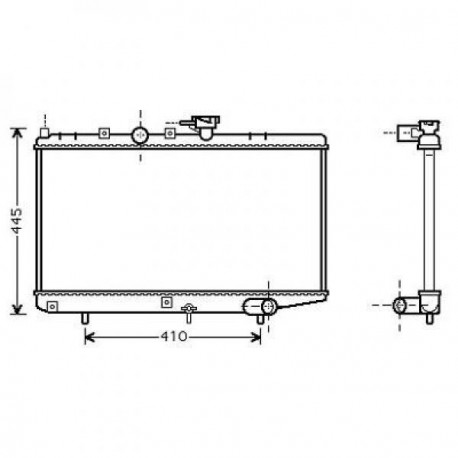  Radiateur Eau KIA RIO. +/-AC 