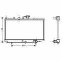  Radiateur Eau KIA RIO. +/-AC 
