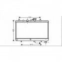 Radiateur refroidissement du moteur Kia Rio 02-05 (4 / 5 portes)
