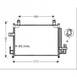 Condenseur climatisation Kia Rio 02-05 (4 / 5 portes)