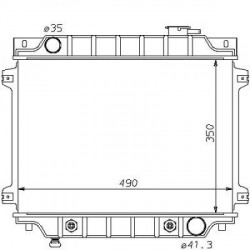 Radiateur refroidissement du moteur Kia Sephia 95-98 Kia Shuma I 98-01 (4 portes) Kia Shuma I 98-01 (5 portes)