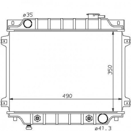 Radiateur refroidissement du moteur Kia Sephia 95-98 Kia Shuma I 98-01 (4 portes) Kia Shuma I 98-01 (5 portes)