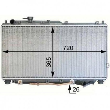 Radiateur refroidissement du moteur Kia Shuma II 01-04 (5 portes)