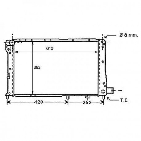 Radiateur refroidissement du moteur Lancia Ypsilon 00-03