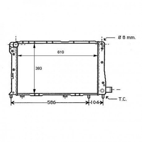 Radiateur refroidissement du moteur Lancia Ypsilon 00-03 Lancia Ypsilon 00-03