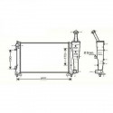 Radiateur refroidissement du moteur Fiat Idea apres 2004