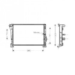 Radiateur refroidissement du moteur Lancia Ypsilon apres 2006