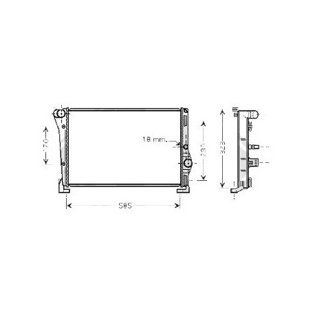 Radiateur refroidissement du moteur Lancia Ypsilon apres 2006