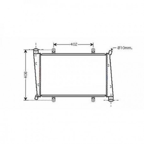 Radiateur refroidissement du moteur Volvo S40/V40 96-00 Mitsubishi Spacestar 98-02