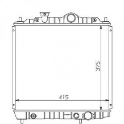 Radiateur refroidissement du moteur Mitsubishi Colt 92-96 Mitsubishi Lancer 1992- Berline / Break