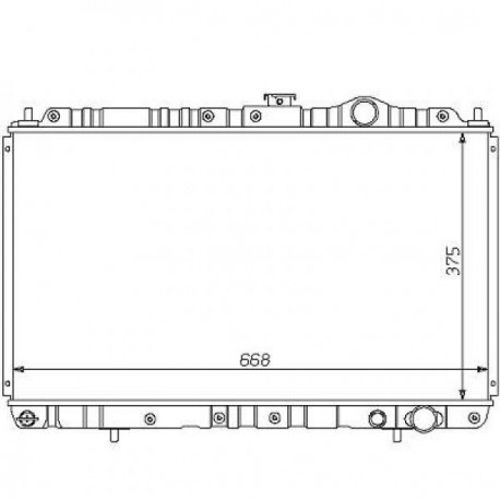 Radiateur refroidissement du moteur Mitsubishi Lancer 1992- Berline / Break Mitsubishi Lancer 1992- Berline / Break