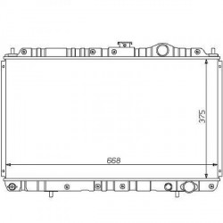 Radiateur refroidissement du moteur Mitsubishi Colt 92-96 Mitsubishi Lancer 1992- Berline / Break