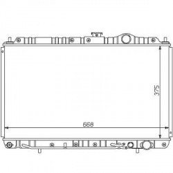 Radiateur refroidissement du moteur Mitsubishi Lancer 1992- Berline / Break Mitsubishi Lancer 1992- Berline / Break