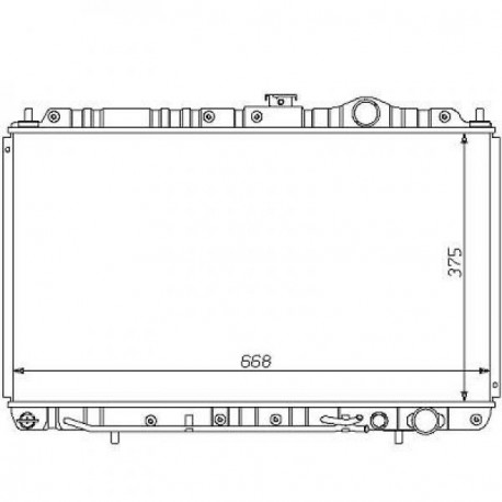 Radiateur refroidissement du moteur Mitsubishi Lancer 1992- Berline / Break Mitsubishi Lancer 1992- Berline / Break