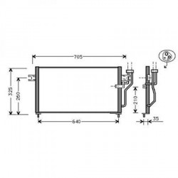  Condenseur COLT. 1.6/1.8/1.8D et 1.5 AUTOM. 