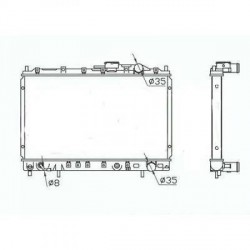  Radiateur Eau DODGE AVANGER. 4cyl.2.0Ltr 