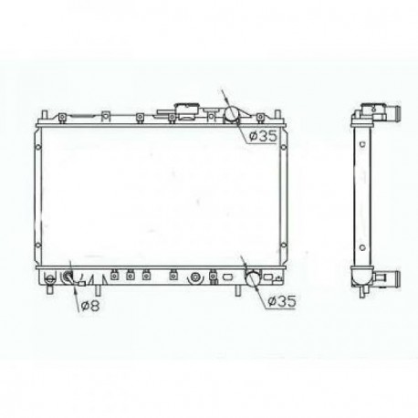  Radiateur Eau DODGE AVANGER. 4cyl.2.0Ltr 