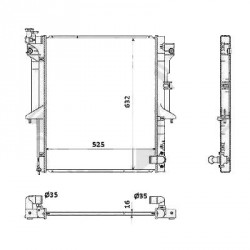 Radiateur refroidissement du moteur Mitsubishi L200 apres 2006