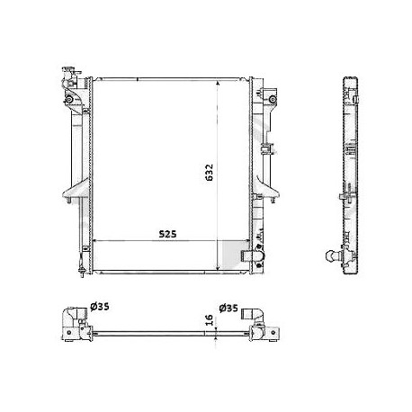Radiateur refroidissement du moteur Mitsubishi L200 apres 2006
