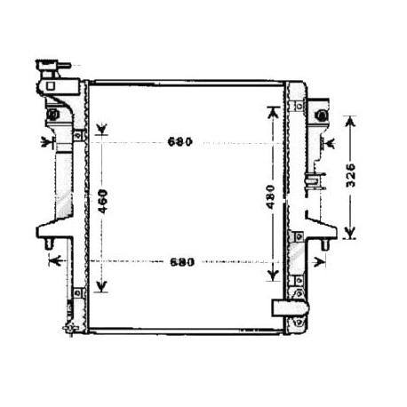 Radiateur refroidissement du moteur Mitsubishi L200 apres 2006