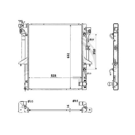 Radiateur refroidissement du moteur Mitsubishi L200 apres 2006