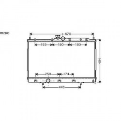 Radiateur refroidissement du moteur Mitsubishi Outlander 03-06