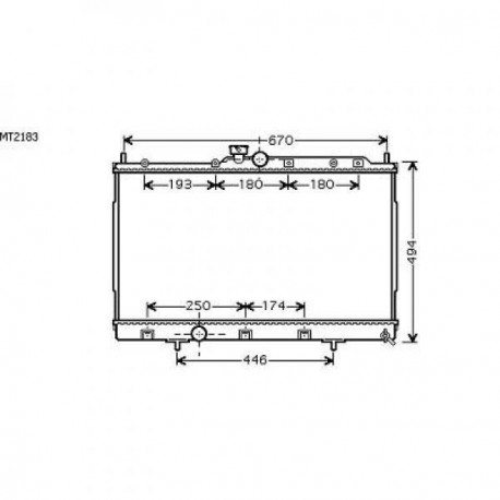 Radiateur refroidissement du moteur Mitsubishi Outlander 03-06