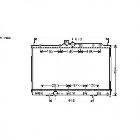 Radiateur refroidissement du moteur Mitsubishi Outlander 03-06