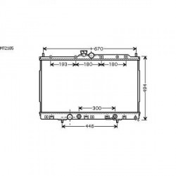 Radiateur refroidissement du moteur Mitsubishi Outlander 03-06