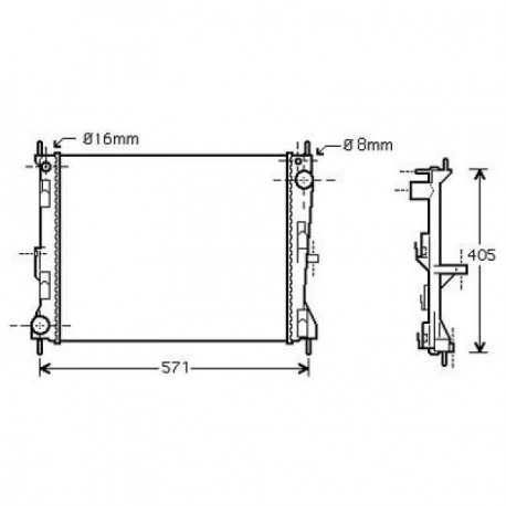 Radiateur refroidissement du moteur Renault Modus apres 2008