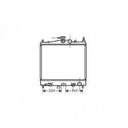 Radiateur refroidissement du moteur Nissan Micra K12 05-10
