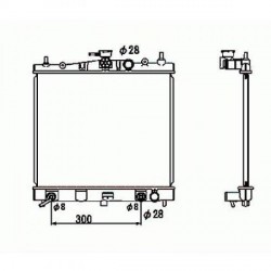 Radiateur refroidissement du moteur Nissan Micra K12 03-05