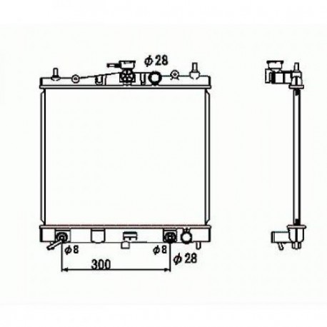 Radiateur refroidissement du moteur Nissan Micra K12 03-05