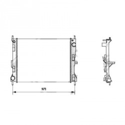 Radiateur refroidissement du moteur Nissan Micra K12 05-10 Nissan Micra K12 05-10