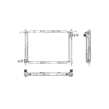 Radiateur refroidissement du moteur Nissan Micra K12 05-10 Nissan Micra K12 05-10