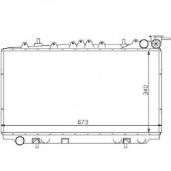 Radiateur refroidissement du moteur Nissan Primera(TypP10) 90-96