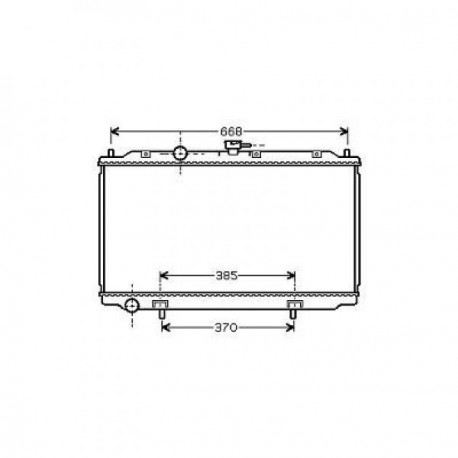 Radiateur refroidissement du moteur Nissan Almera N16 02-06 (3 / 4 / 5 portes) Nissan Almera N16 00-02 (3 / 4 / 5 portes)