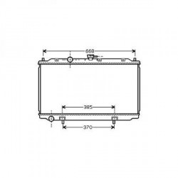 Radiateur refroidissement du moteur Nissan Almera N16 02-06 (3 / 4 / 5 portes) Nissan Almera N16 00-02 (3 / 4 / 5 portes) Nissan