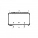 Radiateur refroidissement du moteur Nissan Almera N16 02-06 (3 / 4 / 5 portes) Nissan Almera N16 00-02 (3 / 4 / 5 portes) Nissan