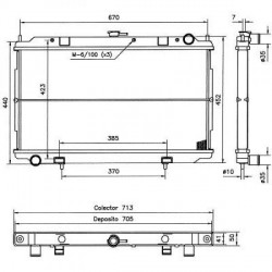 Radiateur refroidissement du moteur Nissan Almera N16 02-06 (3 / 4 / 5 portes)