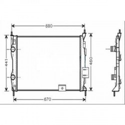 Radiateur refroidissement du moteur Nissan Qashqai 07-10