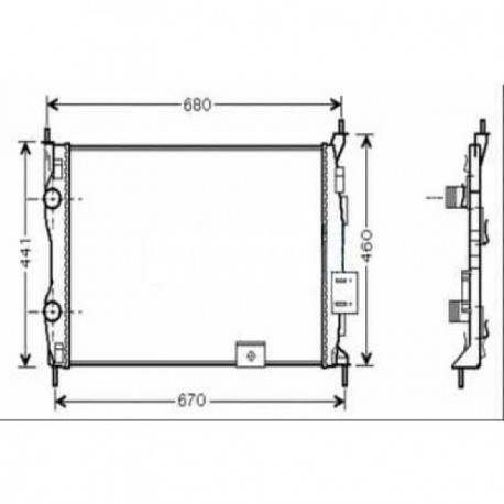 Radiateur refroidissement du moteur Nissan Qashqai 07-10