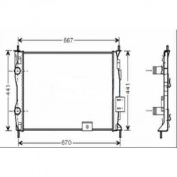 Radiateur refroidissement du moteur Nissan Qashqai 07-10
