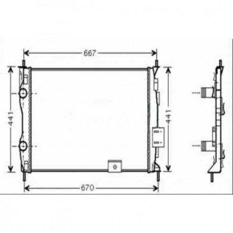 Radiateur refroidissement du moteur Nissan Qashqai 07-10