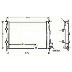 Radiateur refroidissement du moteur Nissan Qashqai 07-10