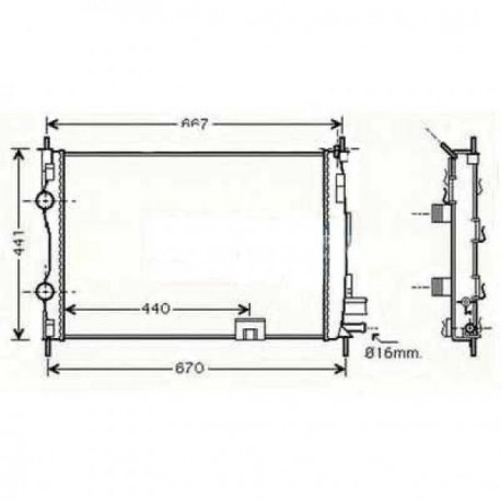 Radiateur refroidissement du moteur Nissan Qashqai 07-10